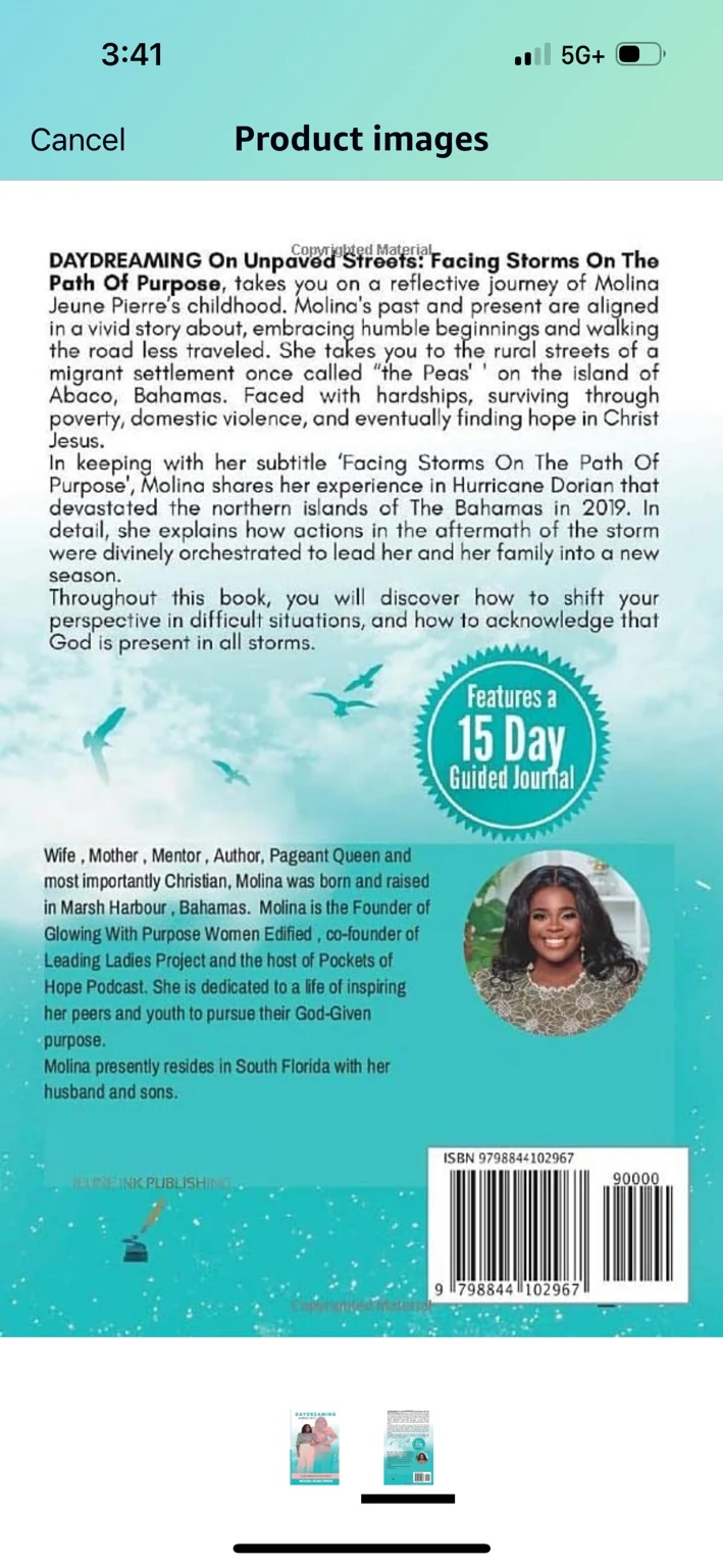 Back cover with book description and author biography